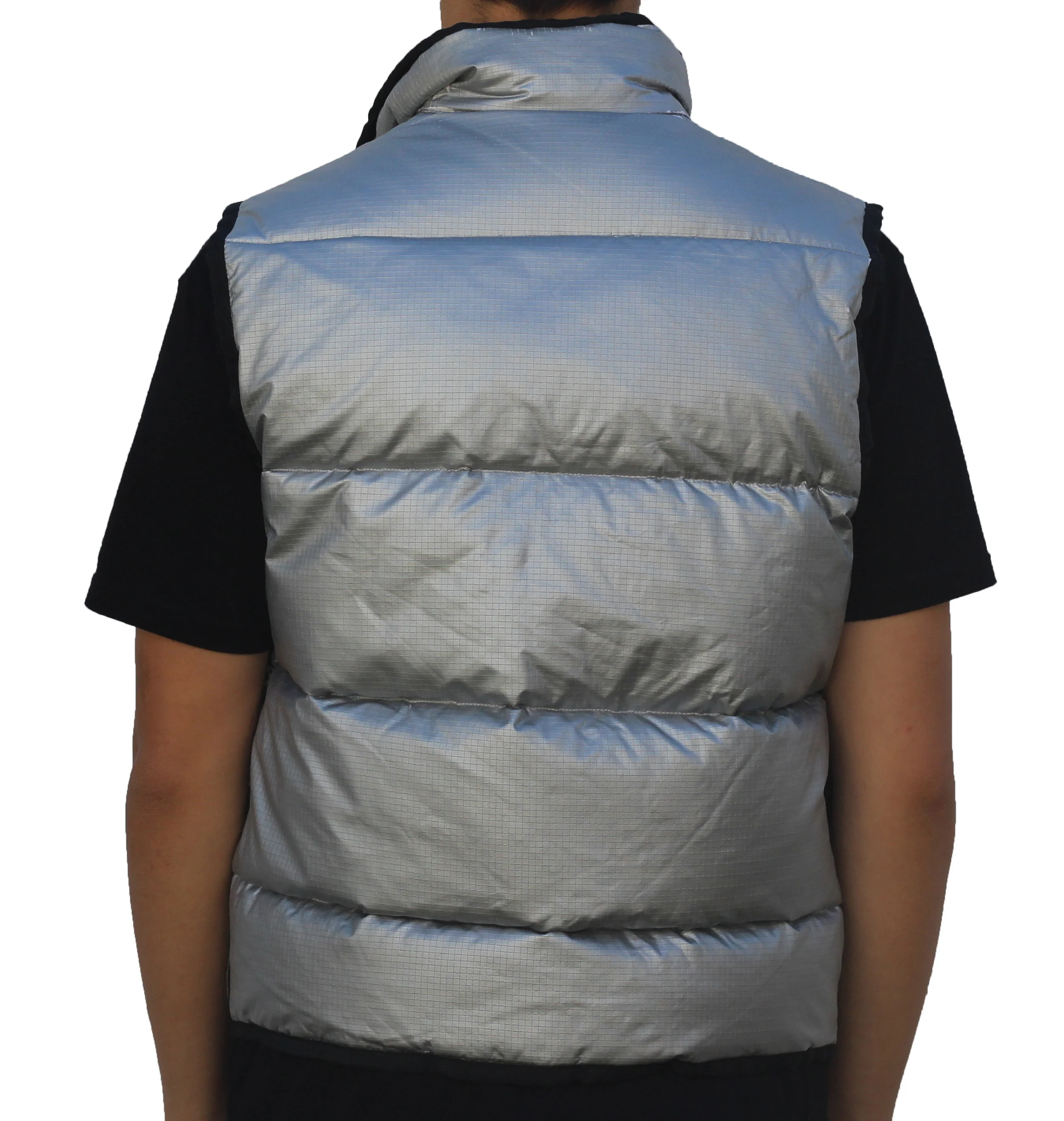 Vintage DKNY Tech Silver / 3M Vest (Size S) — RootsBK